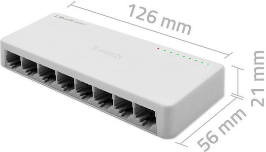 Qoltec 52248 Unmanaged Switch με 8 Θύρες Gigabit (1Gbps) Ethernet - Image 3