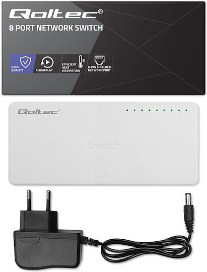 Qoltec 52248 Unmanaged Switch με 8 Θύρες Gigabit (1Gbps) Ethernet - Image 4