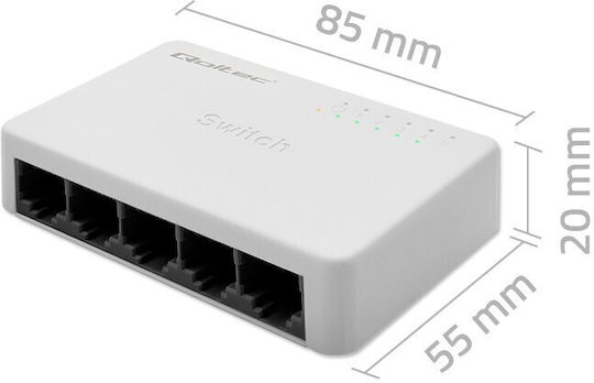 Qoltec 52245 Unmanaged L2 Switch με 5 Θύρες Ethernet - Image 4