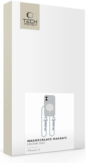 Tech-Protect Magnecklace Back Cover Σιλικόνης Γκρι (iPhone 16) - Image 4