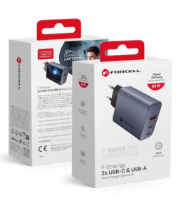 Alternative view of Forcell Φορτιστής Χωρίς Καλώδιο με Θύρα USB-A και 2 Θύρες USB-C 65W Power Delivery / Quick Charge 4.0 Γκρι