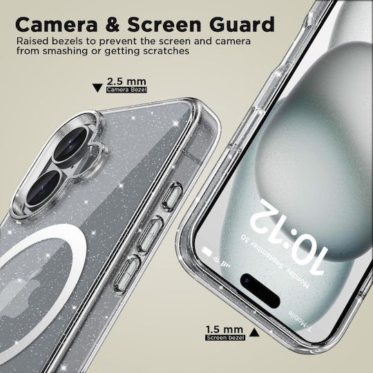 Tech-Protect Flexair Hybrid MagSafe Back Cover Σιλικόνης / Πλαστικό Glitter (iPhone 16) - Image 2