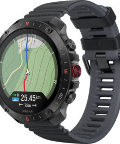 Alternative view of Polar Grit X2 Pro Stainless Steel 49mm Αδιάβροχο Smartwatch με Παλμογράφο (S/L Black Silicone Strap)