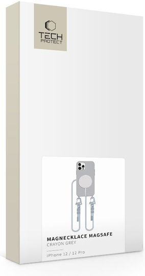 Tech-Protect Magnecklace Back Cover Σιλικόνης Γκρι (iPhone 12 / 12 Pro) - Image 3