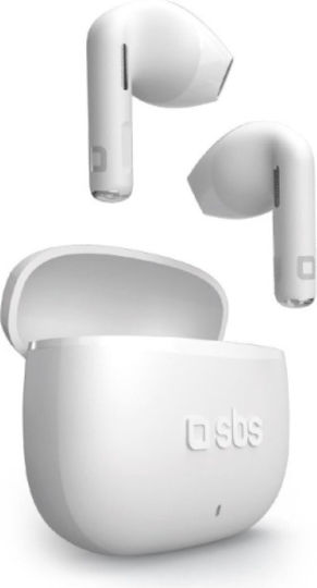 SBS GO Pods Earbud Bluetooth Handsfree Ακουστικά με Θήκη Φόρτισης Λευκά
