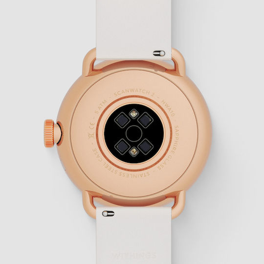 Withings ScanWatch 2 Stainless Steel 38mm Αδιάβροχο με Παλμογράφο (Sand) - Image 5