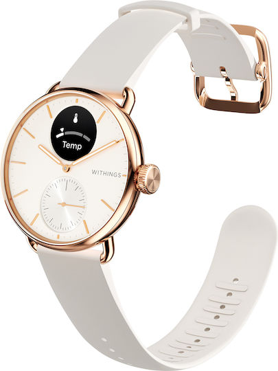 Withings ScanWatch 2 Stainless Steel 38mm Αδιάβροχο με Παλμογράφο (Sand) - Image 2
