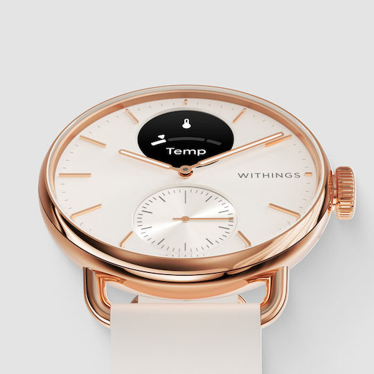 Withings ScanWatch 2 Stainless Steel 38mm Αδιάβροχο με Παλμογράφο (Sand) - Image 4
