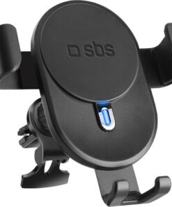 SBS Βάση Κινητού Αυτοκινήτου με Ρυθμιζόμενα Άγκιστρα και Ασύρματη Φόρτιση Μαύρη