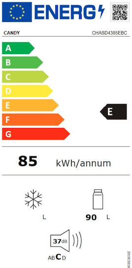 Candy Mini Bar 90lt Υ85xΠ44.5xΒ47.5εκ. Γκρι CHASD4385EBC - Image 3
