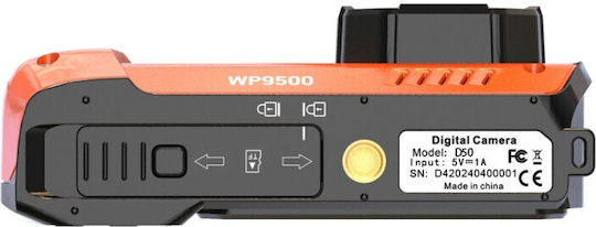 AgfaPhoto WP9500 Compact Φωτογραφική Μηχανή 24MP Πορτοκαλί - Image 7