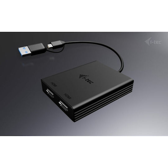 i-tec USB-A / USB-C Docking Station με DisplayPort 4K και σύνδεση 2 Οθονών Μαύρο (CADUAL4KDP) - Image 5