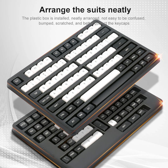 Redragon A132 Keycap CSA PBT Black / White - Image 4