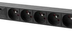 Lanberg Πολύπριζο 5 Θέσεων με Καλώδιο 2m PDU-05E-0200-BK
