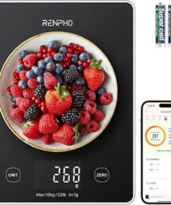 Renpho Ψηφιακή Ζυγαριά Κουζίνας 1gr/10kg Μαύρη