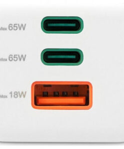 Alternative view of HAMA Φορτιστής Χωρίς Καλώδιο GaN με Θύρα USB-A και 2 Θύρες USB-C 65W Power Delivery Λευκός (00201996)