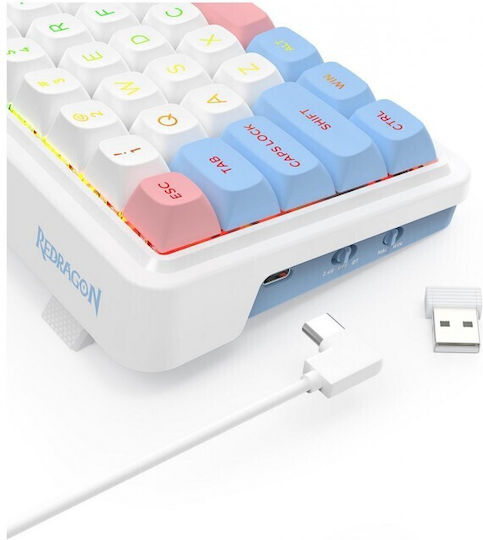 Redragon Ασύρματο Gaming Μηχανικό Πληκτρολόγιο 65% με RGB φωτισμό (Αγγλικό US) - Image 2