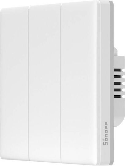 Sonoff T5EU3C Χωνευτός Διακόπτης Τοίχου Αφής Wi-Fi Διπλός με Πλαίσιο Λευκός - Image 3