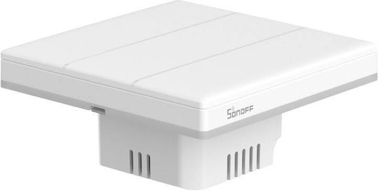 Sonoff T5EU3C Χωνευτός Διακόπτης Τοίχου Αφής Wi-Fi Διπλός με Πλαίσιο Λευκός - Image 5