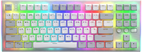 HATOR Gravity Gaming Μηχανικό Πληκτρολόγιο Tenkeyless με RGB φωτισμό (Αγγλικό US) Λευκό - Image 3