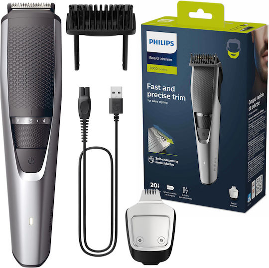 Philips Series 3000 Σετ Επαναφορτιζόμενης Κουρευτικής Μηχανής Ασημί BT3239/15 - Image 7