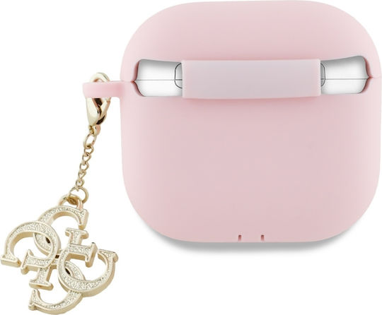 Guess Charm Θήκη Σιλικόνης σε Ροζ χρώμα για Apple AirPods 4 - Image 2