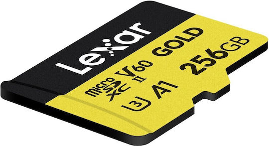 Lexar Professional microSDXC 256GB Class 10 U3 V60 A1 UHS-II με αντάπτορα