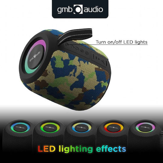 Gembird Ηχείο Bluetooth 8W με Ραδιόφωνο και Διάρκεια Μπαταρίας έως 4 ώρες Πολύχρωμο SPK-BT-LED-05-CM - Image 4