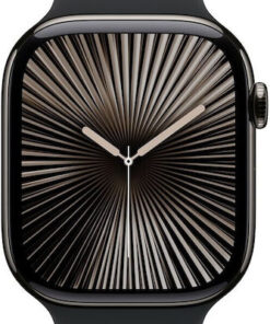 Alternative view of Apple Watch Series 10 Cellular Titanium 46mm Αδιάβροχο με eSIM και Παλμογράφο (Slate - Black Sport Band - S/M)