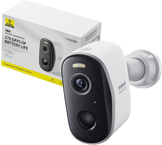 Baseus N1 Plus IP Κάμερα Παρακολούθησης Wi-Fi Full HD+ 4MP Αδιάβροχη Μπαταρίας με Αμφίδρομη Επικοινωνία - Image 3