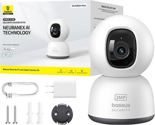 Baseus P1 Lite IP Κάμερα Παρακολούθησης Wi-Fi Full HD+ 3MP με Αμφίδρομη Επικοινωνία - Image 3