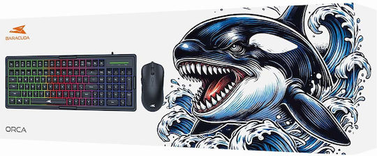Baracuda Baracuda Orca Σετ Gaming Πληκτρολόγιο με Φωτιζόμενα πλήκτρα & Ποντίκι (International English) - Image 4