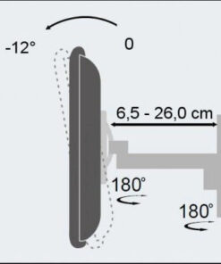 Alternative view of Techly ICA-LCD 2901 ICA-LCD 2901WH Βάση Τηλεόρασης Τοίχου με Βραχίονα έως 37" και 25kg White Λευκό