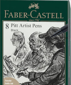 Alternative view of Faber-Castell Pitt Artist Pen India Μαρκαδόροι Σχεδίου Μαύροι 0.3mm Σετ 8τμχ 167158