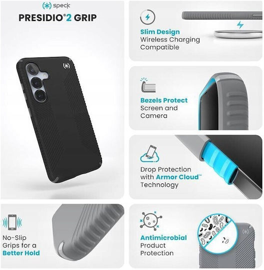 Speck Back Cover Πλαστικό / Tempered Glass Μαύρο (Galaxy S25) - Image 6