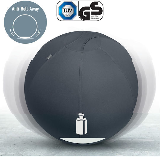 Leitz Ergo 75cm Dark Grey Exercise Sitting Ball 65430089 - Image 3