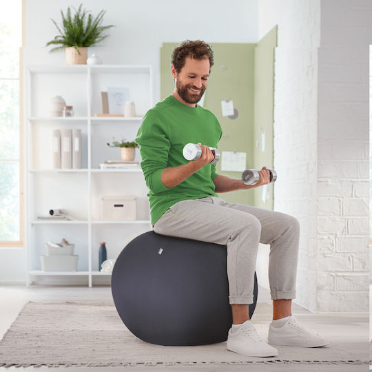 Leitz Ergo 75cm Dark Grey Exercise Sitting Ball 65430089 - Image 8