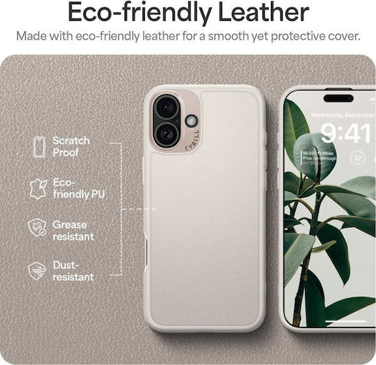 Spigen Cyrill Kajuk MagSafe Back Cover Δερματίνης Μπεζ (iPhone 16) ACS08412 - Image 8