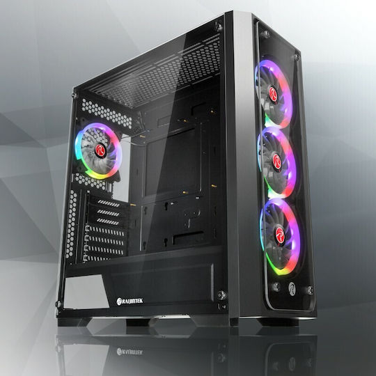 Raijintek Ponos TG4 Gaming Midi Tower Κουτί Υπολογιστή με Πλαϊνό Παράθυρο Μαύρο - Image 5