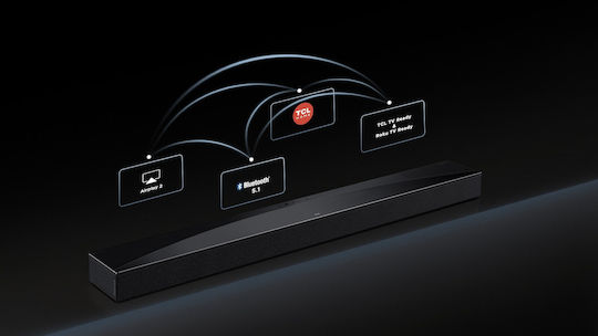 TCL Soundbar 7.1.4 Bluetooth, HDMI και Wi-Fi με Ασύρματο Subwoofer και Τηλεχειριστήριο Μαύρο Q85H - Image 2