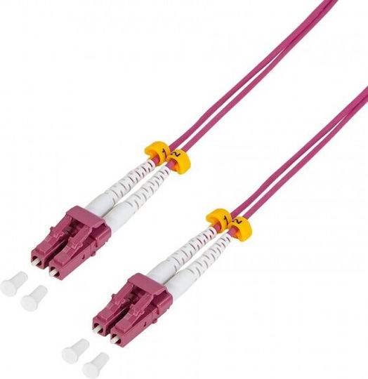 LogiLink Καλώδιο Οπτικής Ίνας LC-LC 15m Μωβ 1τμχ FP4LC15