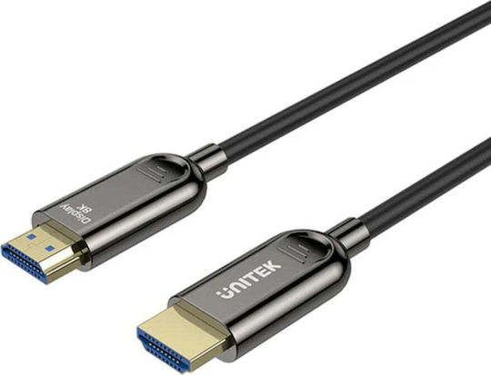 Unitek HDMI 2.1 Cable HDMI male - HDMI male 80m Μαύρο