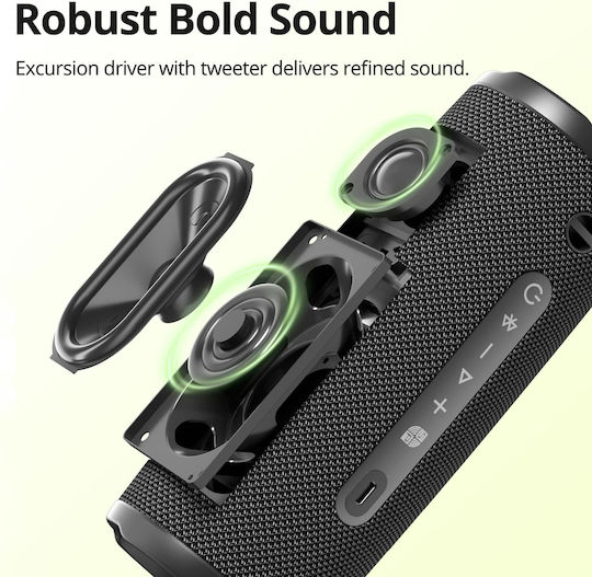 Tronsmart Mirtune C3 Plus Αδιάβροχο Ηχείο Bluetooth 30W με Διάρκεια Μπαταρίας έως 18 ώρες Μαύρο - Image 4