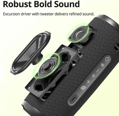 Tronsmart Mirtune C3 Plus Αδιάβροχο Ηχείο Bluetooth 30W με Διάρκεια Μπαταρίας έως 18 ώρες Μαύρο - Image 9