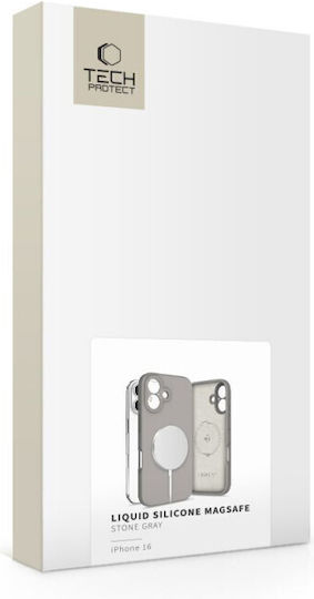 Tech-Protect Liquid Magsafe Back Cover Σιλικόνης Γκρι (iPhone 16) - Image 4