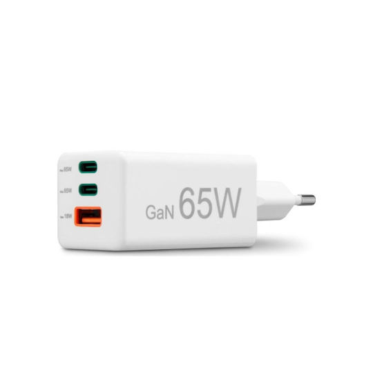 HAMA Φορτιστής Χωρίς Καλώδιο GaN με Θύρα USB-A και 2 Θύρες USB-C 65W Power Delivery Λευκός (00201996) - Image 3