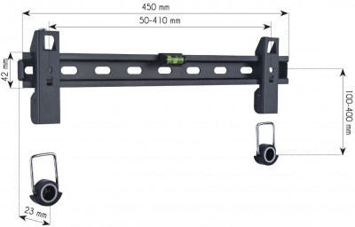 Techly ICA-PLB 139MW Επιτοίχια έως 55" και 50kg - Image 2