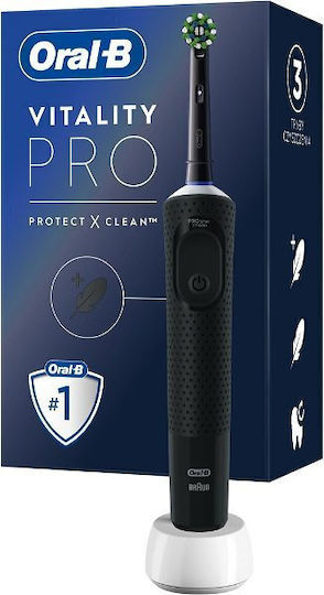 Oral-B Vitality Pro Protect X Clean Ηλεκτρική Οδοντόβουρτσα με Χρονομετρητή Μαύρη - Image 6