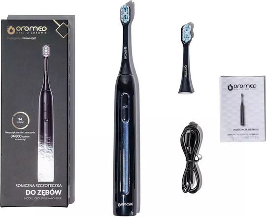 Oromed Sonic Ηλεκτρική Οδοντόβουρτσα με Χρονομετρητή Μαύρη - Image 7