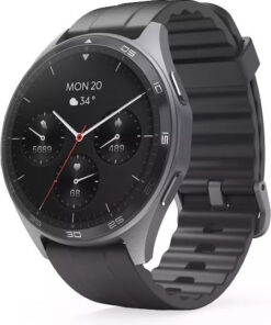 HAMA 7010 46mm Αδιάβροχο Smartwatch με Παλμογράφο (Μαύρο)